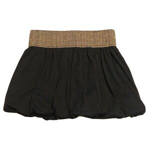 Sexy black & gold layered mini skirt size small